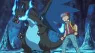 Red's Mega Charizard X in Pokemon Origins (Image via The Pokemon Company)